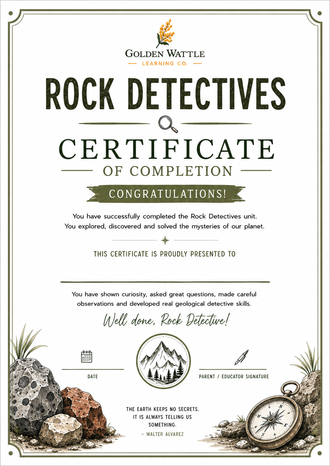 Rock Detectives – Geology Mini Unit Study | Ages 8–12