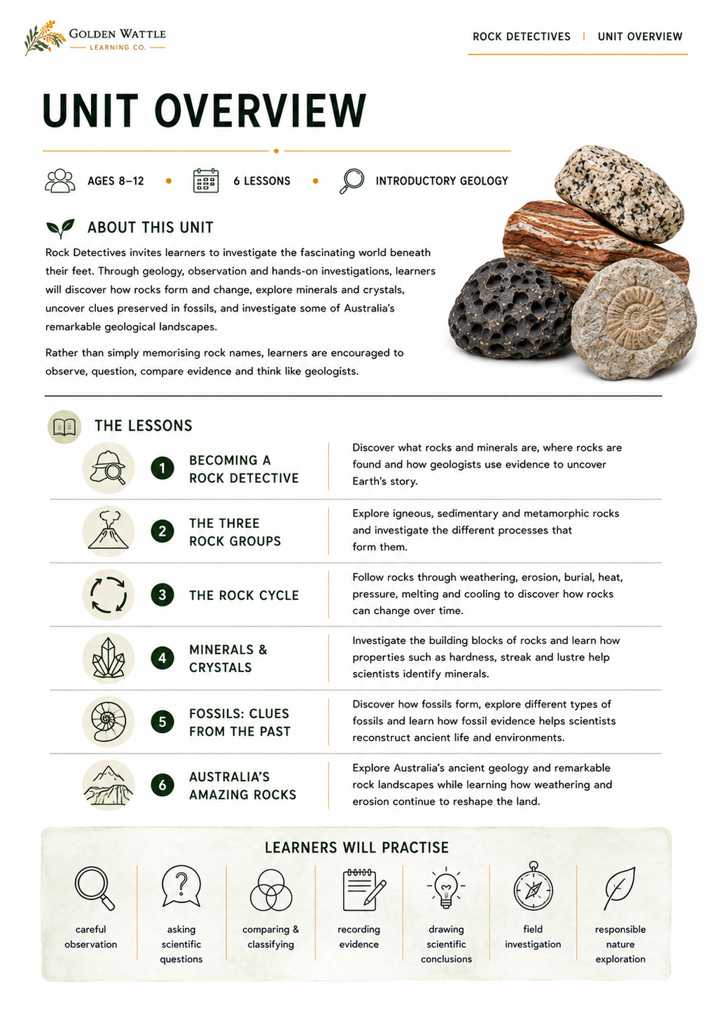 Rock Detectives – Geology Mini Unit Study | Ages 8–12